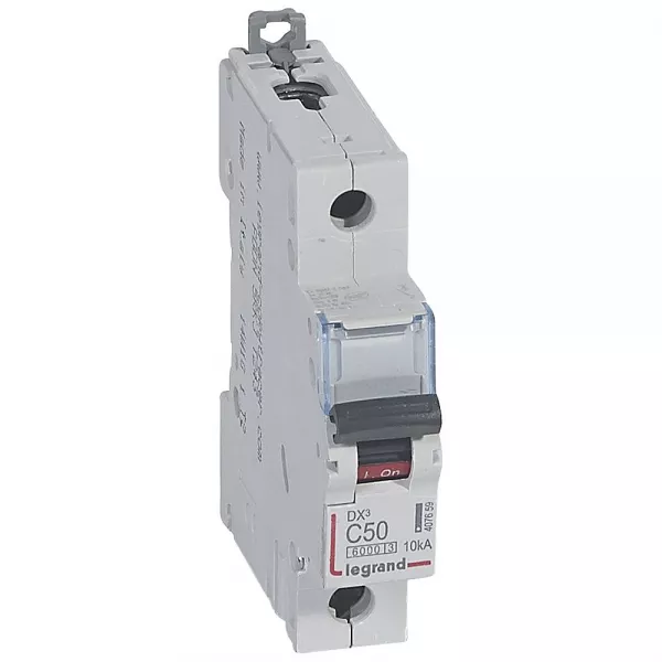 legrand-disj. dx� 6000ka 10ka arriv�e haute/d�part bas � vis 50a -courbe c -1 module (407659)