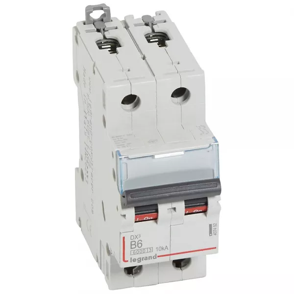 legrand-disj. dx� 6000ka 10ka arriv�e haute/d�part bas � vis 6a -courbe b -2 modules (407492)