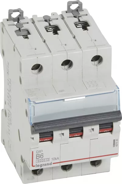legrand-disj. dx� 6000ka 10ka arriv�e haute/d�part bas � vis 6a -courbe b -3 modules (407530)