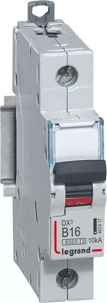 legrand-disj. dx�6000 10ka arriv�e haute/d�part bas � vis 16a -courbe b -1 module (407417)
