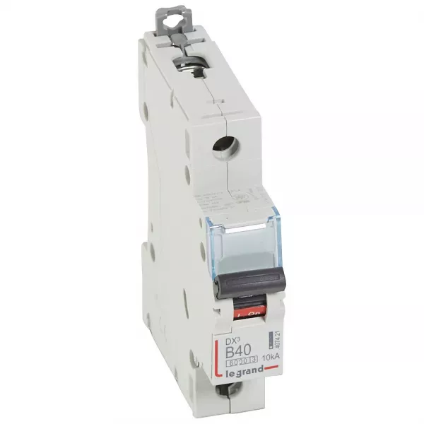 legrand-disj. dx�6000 10ka arriv�e haute/d�part bas � vis 40a -courbe b -1 module (407421)
