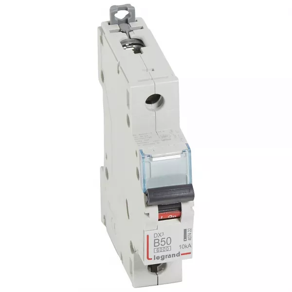 legrand-disj. dx�6000 10ka arriv�e haute/d�part bas � vis 50a -courbe b -1 module (407422)