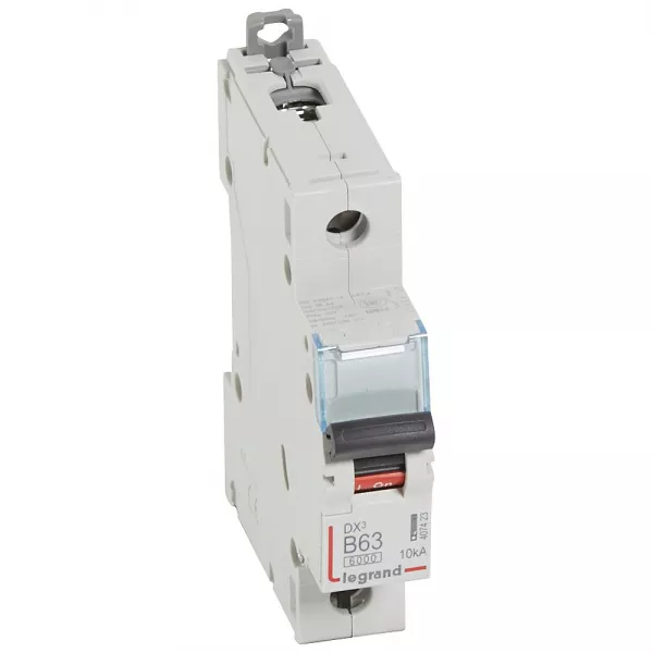 legrand-disj. dx�6000 10ka arriv�e haute/d�part bas � vis 63a -courbe b -1 module (407423)
