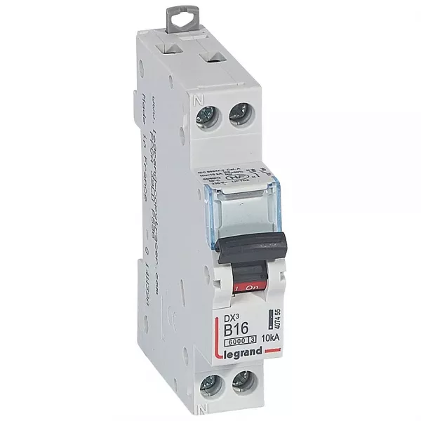 legrand-disj. dx�6000 10ka arriv�e haute/d�part bas � vis u+n 230v~ 16a courbe b -1 mod (407455)