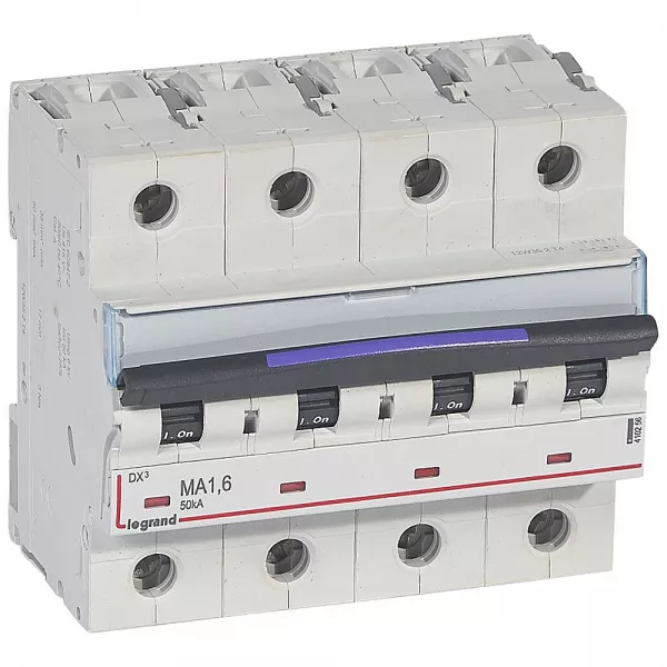 legrand-disj. magn�tique seul dx�-m 50ka arriv�e haute/d�part bas � vis 1,6a 6 modules (410256)