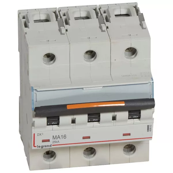 legrand-disj. magn�tique seul dx� ma 25ka arriv�e haute/d�part bas � vis 16a 4,5 modules (409882)