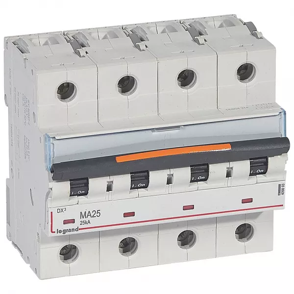 legrand-disj. magn�tique seul dx� ma 25ka arriv�e haute/d�part bas � vis 25a -6 modules (409893)