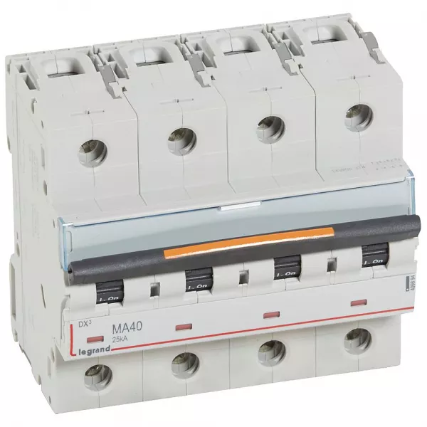 legrand-disj. magn�tique seul dx� ma 25ka arriv�e haute/d�part bas � vis 40a -6 modules (409894)