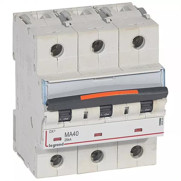legrand-disj. magn�tique seul dx� ma 25ka arriv�e haute/d�part bas � vis 40a 4,5 modules (409884)