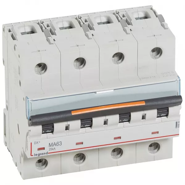 legrand-disj. magn�tique seul dx� ma 25ka arriv�e haute/d�part bas � vis 63a -6 modules (409895)