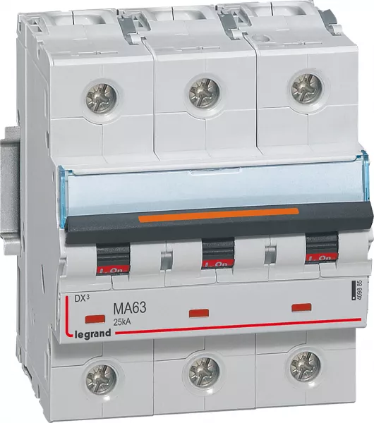 legrand-disj. magn�tique seul dx� ma 25ka arriv�e haute/d�part bas � vis 63a 4,5 modules (409885)