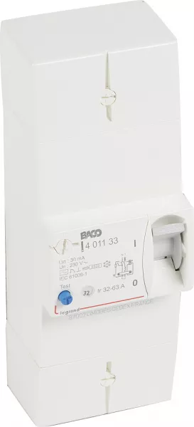 legrand-disjoncteur bipolaire diff�rentiel de protection 30ma - 63a (401133)