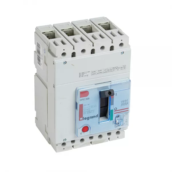 legrand-disjoncteur boitier moul� dpx250-l pouvoir de coupure 100ka 4p 160a (025390)