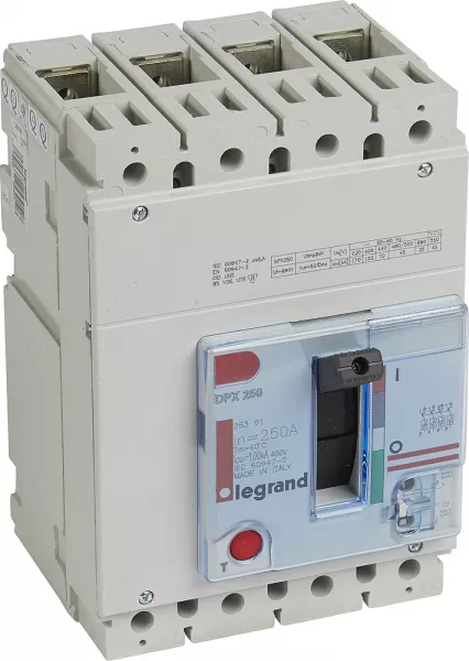 legrand-disjoncteur boitier moul� dpx250-l pouvoir de coupure 100ka 4p 250a (025391)