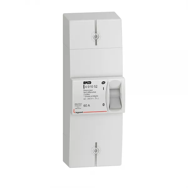 legrand-disjoncteur branchement enedis bipolaire non diff�rentiel 60a non r�glable (401052)