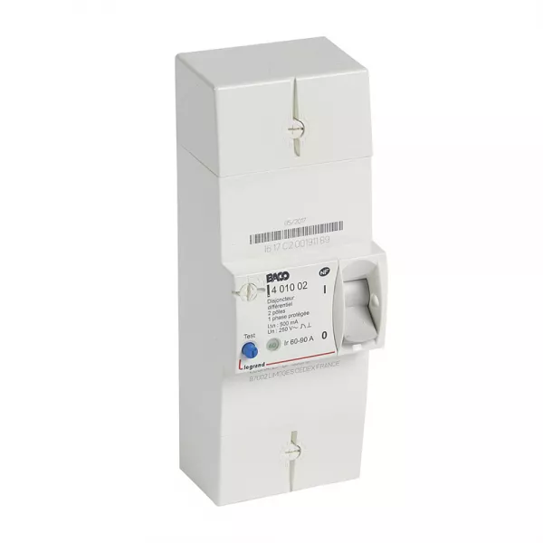 legrand-disjoncteur de branchement enedis bipolaire diff�rentiel 500ma instantan� - 90a (401002)