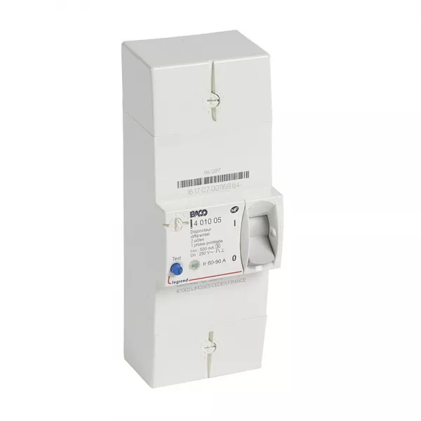 legrand-disjoncteur de branchement enedis bipolaire diff�rentiel 500ma s�lectif - 90a (401005)