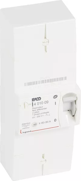 legrand-disjoncteur de branchement enedis bipolaire non diff�rentiel - 90a (401009)