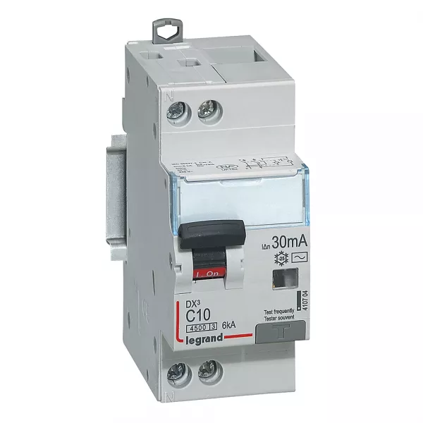 legrand-disjoncteur diff dx� 4500 - vis/vis -u+n 230v~ 10a - typeac -30ma -courbe c - 2m (410704)