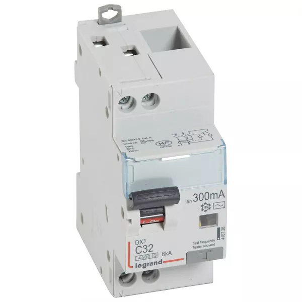 legrand-disjoncteur diff dx� 4500 - vis/vis -u+n 230v~ 32a -typeac -300ma -courbe c - 2m (410728)