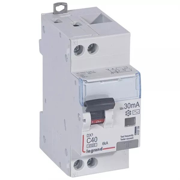 legrand-disjoncteur diff dx� 4500 - vis/vis -u+n 230v~ 40a - typeac -30ma -courbe c - 2m (410709)