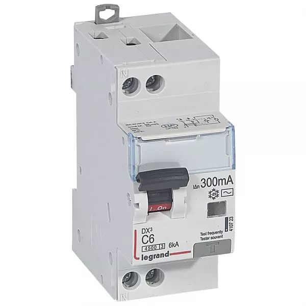 legrand-disjoncteur diff dx� 4500 - vis/vis -u+n 230v~ 6a - typeac -300ma -courbe c - 2m (410723)