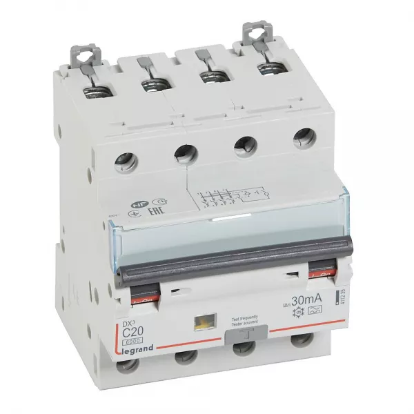 legrand-disjoncteur diff�rentiel dx� 6000a 4p 20a typea 30ma (411235)