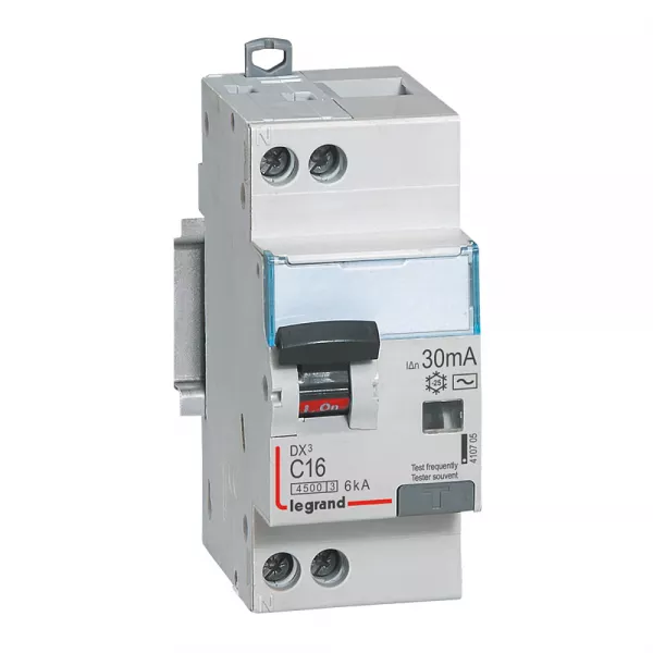 legrand-disjoncteur diff�rentiel phase + neutre - type ac - 30ma - 16a - 2 modules (092835)