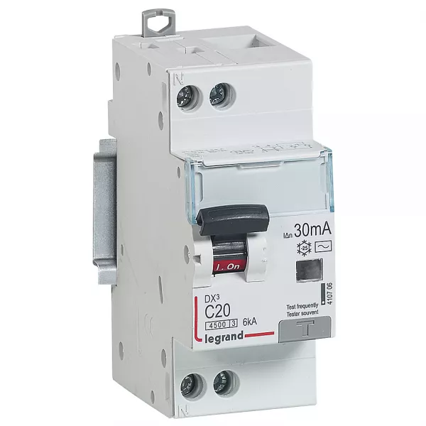 legrand-disjoncteur diff�rentiel phase + neutre - type ac - 30ma - 20a - 2 modules (092833)