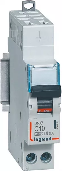 legrand-disjoncteur dnx� 4500 - auto/vis - u+n 230v~ 10a - 6ka - courbe c - 1 module (406881)