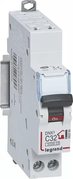 legrand-disjoncteur dnx� phase + neutre 32a - bornes automatiques - 1 module (092895)