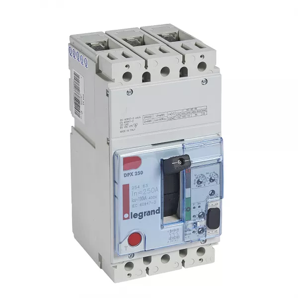 legrand-disjoncteur dpx250 �lectronique s2 pouvoir de coupure 100ka 3p 250a (025463)
