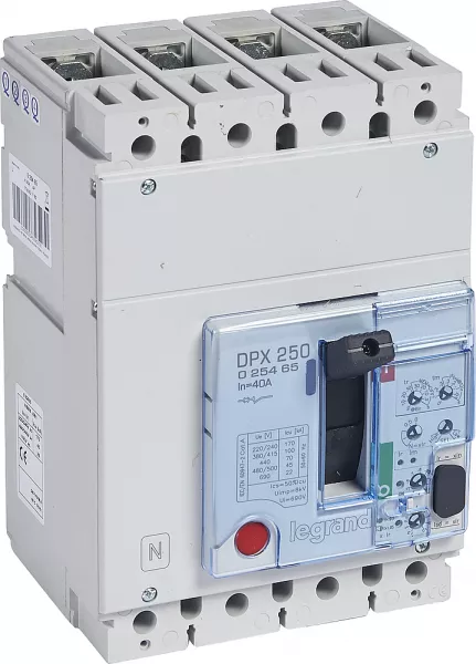 legrand-disjoncteur dpx250 �lectronique s2 pouvoir de coupure 100ka 4p 100a (025465)