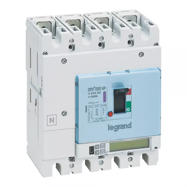 legrand-disjoncteur dpx�250hp �lectronique s10 avec unit� de mesure 50ka 4p 250a (423488)