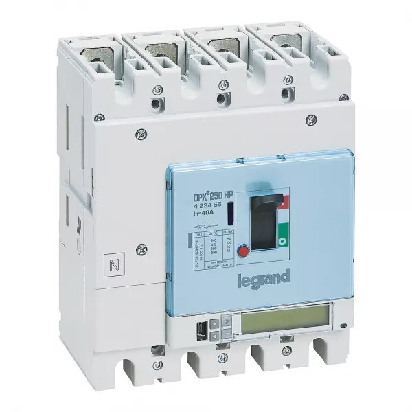 legrand-disjoncteur dpx�250hp �lectronique s10 pouvoir de coupure 100ka 4p 40a (423455)