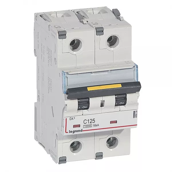 legrand-disjoncteur dx� 10000 - vis/vis - 2p - 230/400v~ - 125a - 16ka - courbe c - 3m (409230)