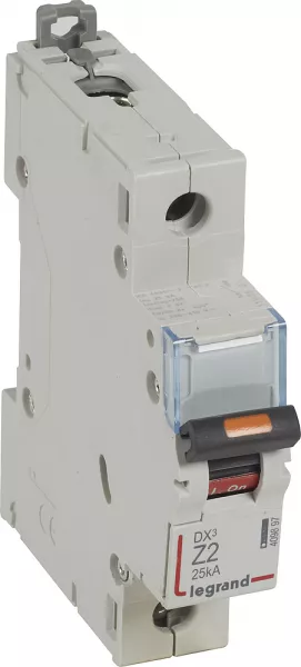 legrand-disjoncteur dx� 25ka arriv�e haute/d�part bas vis 1p 2a - courbe z - 1 mod (409897)