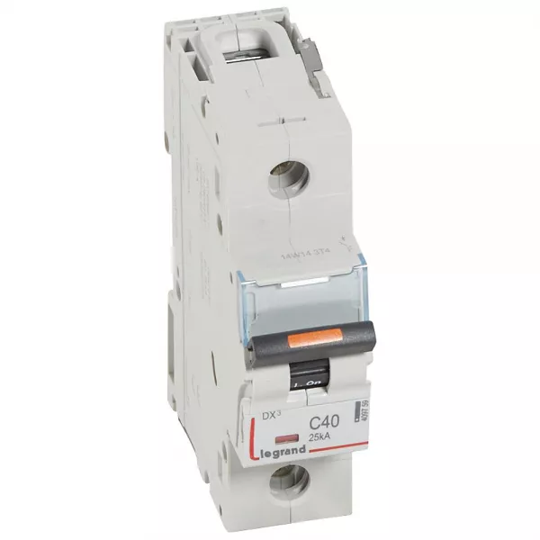 legrand-disjoncteur dx� 25ka arriv�e haute/d�part bas vis 1p 40a -courbe c - 1,5 mod (409759)