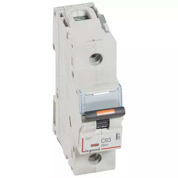 legrand-disjoncteur dx� 25ka arriv�e haute/d�part bas vis 1p 63a -courbe c - 1,5 mod (409761)