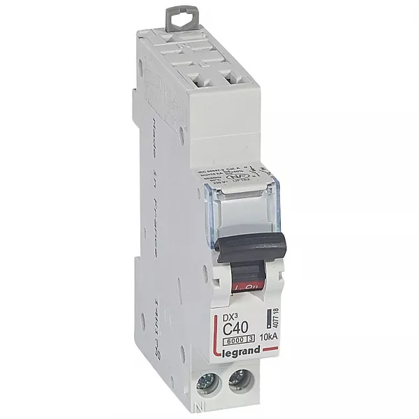 legrand-disjoncteur dx� 6000 - auto/vis - u+n - 230v~ - 40a - 10 ka - courbe c - 1m (407718)