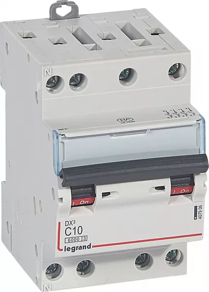 legrand-disjoncteur dx� 6000 -vis/vis- 4p- 400v~-10a-10ka-courbec-peigne hx� opti 4p -3m (407906)