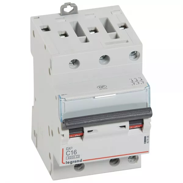 legrand-disjoncteur dx� 6000 -vis/vis-3p- 400v~-16a-10ka-courbec-peigne hx� opti 4p -3m (407838)