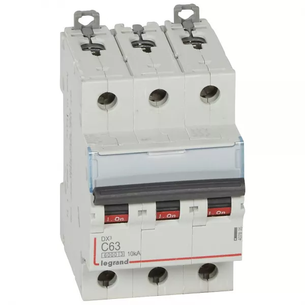 legrand-disjoncteur dx� 6000 -vis/vis-3p- 400v~-63a-10ka-courbec-peigne hx� trad 4p -3m (407835)