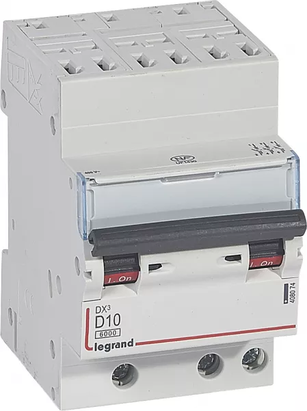 legrand-disjoncteur dx� 6000-auto/vis-3p-400v -10a-10ka-courbe d-peigne hx� opti 4p -3m (408074)