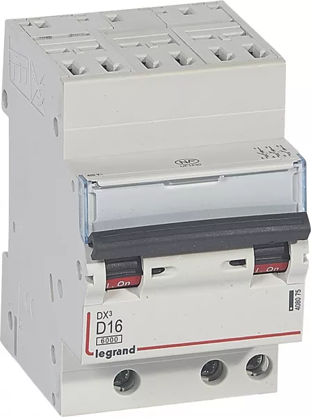 legrand-disjoncteur dx� 6000-auto/vis-3p-400v -16a-10ka-courbe d-peigne hx� opti 4p -3m (408075)