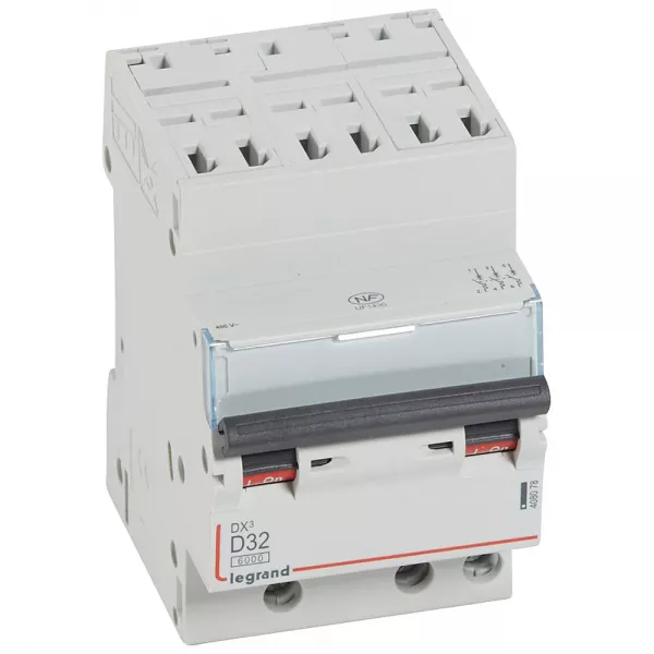 legrand-disjoncteur dx� 6000-auto/vis-3p-400v -32a-10ka-courbe d-peigne hx� opti 4p -3m (408078)