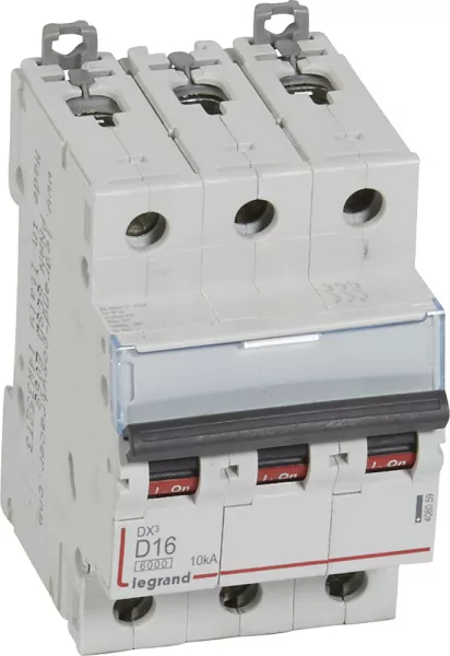 legrand-disjoncteur dx� 6000-vis/vis-3p-400v~-16a-10ka-courbe d-peigne hx� trad 3p-3m (408059)