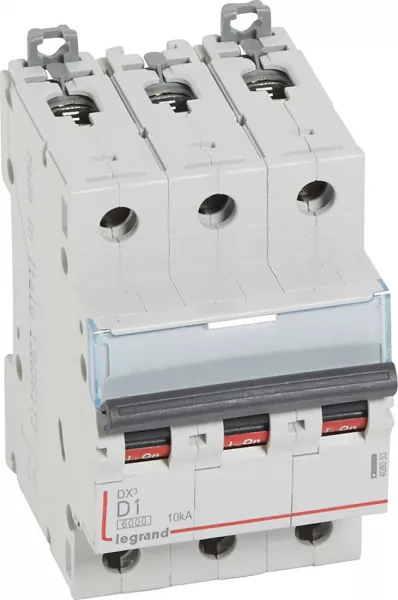 legrand-disjoncteur dx� 6000-vis/vis-3p-400v~-1a-10ka-courbe d-peigne hx� trad 3p-3m (408053)