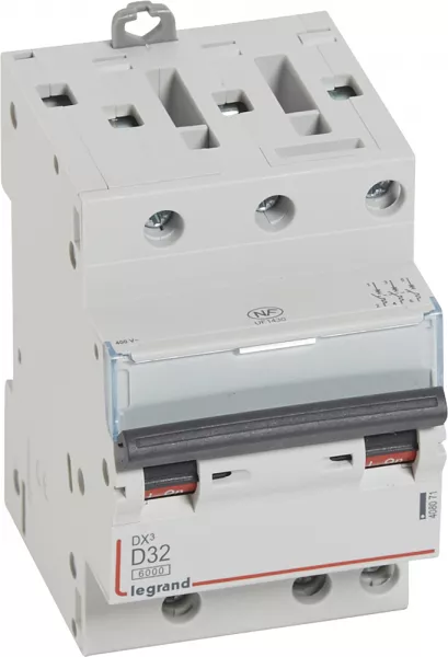 legrand-disjoncteur dx� 6000-vis/vis-3p-400v~-32a-10ka-courbe d-peigne hx� opti 4p -3m (408071)