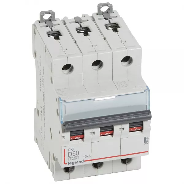 legrand-disjoncteur dx� 6000-vis/vis-3p-400v~-50a-10ka-courbe d-peigne hx� trad 3p-3m (408064)